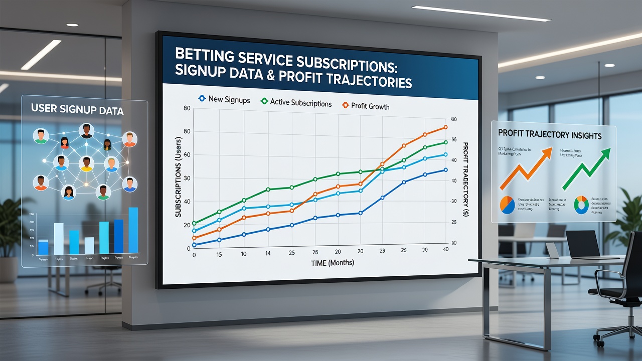 Graph illustrating long-term profit trajectories for retained subscribers versus early cancellations in betting services
