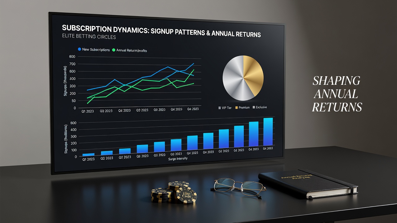 Visualization of annual return fluctuations tied to member signup timing