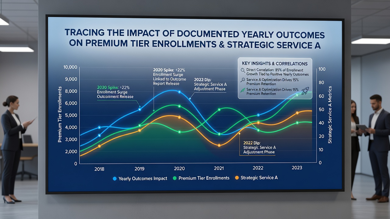 Illustration of service announcement timeline connected to annual outcome documentation cycles